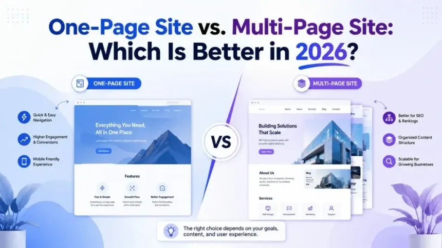 One-Page vs Multi-Page Website for Dubai Business