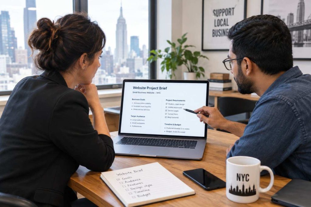 NYC Website Project Brief Template for Small Businesses